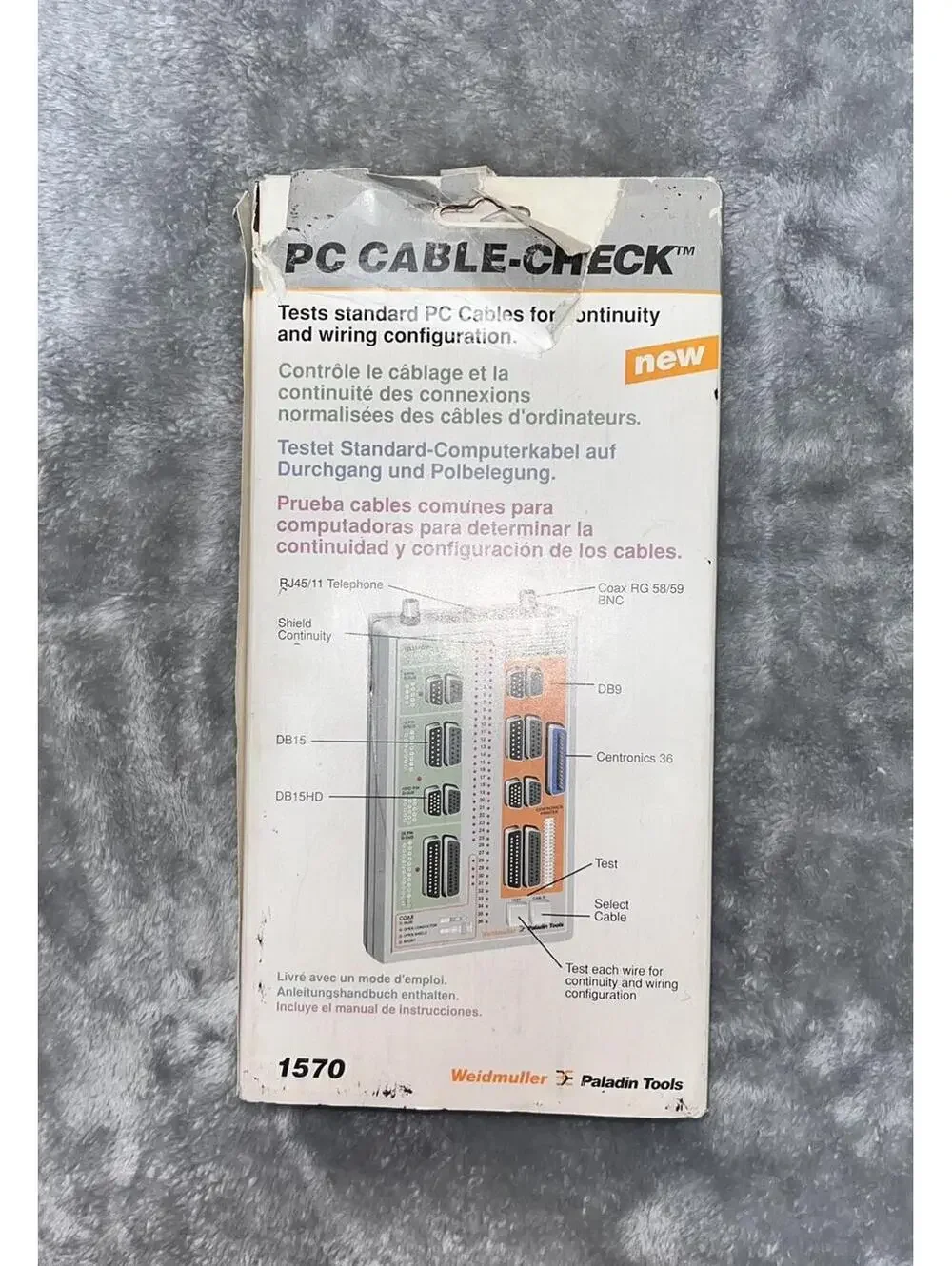 Cable check Weidmüller Paladin Tools PC Cable-Check 1570 Tester Coaxial